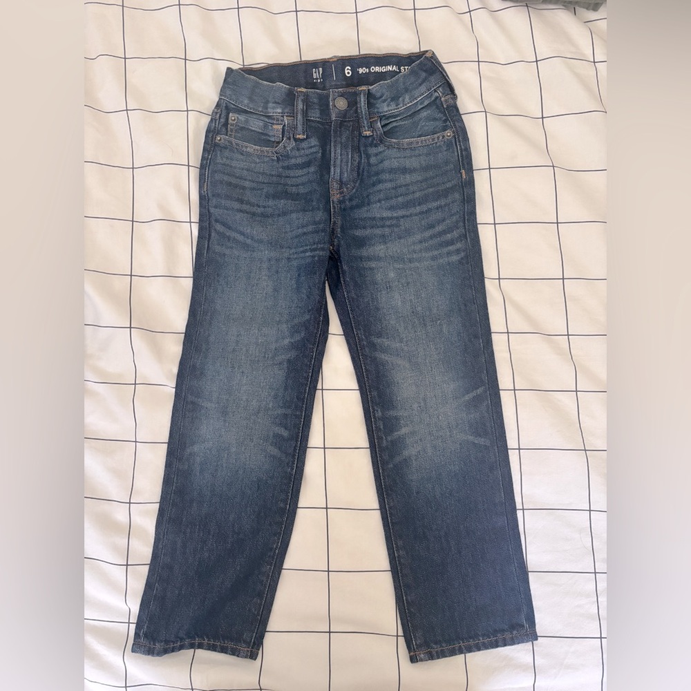 Boys Gap original 90’s straight Blue Jeans size 6